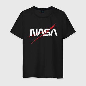 Мужская футболка хлопок с принтом Nasa (двусторонняя) в Курске, 100% хлопок | прямой крой, круглый вырез горловины, длина до линии бедер, слегка спущенное плечо. | nasa | space | космос | наса | насса
