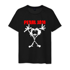 Мужская футболка хлопок с принтом Pearl Jam в Курске, 100% хлопок | прямой крой, круглый вырез горловины, длина до линии бедер, слегка спущенное плечо. | альтернативный рок | американская | гранж | группа | майк маккриди | рок | стоун госсард | хард рок | эдди веддер