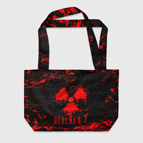 Пляжная сумка 3D с принтом S.T.A.L.K.E.R. 2 в Курске, 100% полиэстер | застегивается на металлическую кнопку; внутренний карман застегивается на молнию. Стенки укреплены специальным мягким материалом, чтобы защитить содержимое от несильных ударов
 | bandit | chernobyl | pripyat | s.t.a.l.k.e.r. 2 | shadow of chernobyl | stalker | stalker 2 | бандиты | меченый | припять | сталкер | сталкер 2 | тени чернобыля | чернобыль | чистое небо