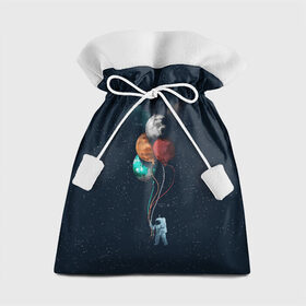 Подарочный 3D мешок с принтом Космонавт с Планетами в Курске, 100% полиэстер | Размер: 29*39 см | astronaut | cosmonaut | nasa | planet | stars | астронавт | в космосе | галактика | космонавт | космос | планеты | с шариками | шарики
