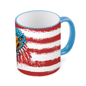 Кружка с принтом American Eagle в Курске, керамика | ёмкость 330 мл | america | amerika | bird | eagle | flag | usa | америка | американский | орел | птица | соединенные | сша | флаг | штаты