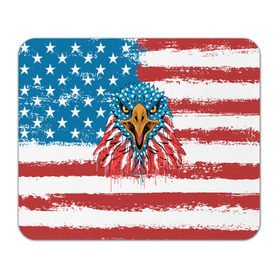 Коврик для мышки прямоугольный с принтом American Eagle в Курске, натуральный каучук | размер 230 х 185 мм; запечатка лицевой стороны | america | amerika | bird | eagle | flag | usa | америка | американский | орел | птица | соединенные | сша | флаг | штаты