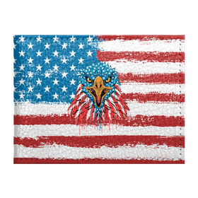 Обложка для студенческого билета с принтом American Eagle в Курске, натуральная кожа | Размер: 11*8 см; Печать на всей внешней стороне | Тематика изображения на принте: america | amerika | bird | eagle | flag | usa | америка | американский | орел | птица | соединенные | сша | флаг | штаты