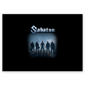 Поздравительная открытка с принтом Sabaton в Курске, 100% бумага | плотность бумаги 280 г/м2, матовая, на обратной стороне линовка и место для марки
 | battle metal | primo victoria | sabaton | the art of war | the great war | группа | йоаким броден | латный ботинок | метал | пауэр | рыцарские доспехи | сабатон | собатон | хэви