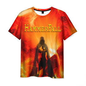 Мужская футболка 3D с принтом Hammerfall в Курске, 100% полиэфир | прямой крой, круглый вырез горловины, длина до линии бедер | hammerfall | heavy | metal | power | sweden | пауэр метал | хеви | хеви метал