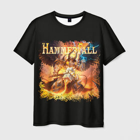 Мужская футболка 3D с принтом Hammerfall в Курске, 100% полиэфир | прямой крой, круглый вырез горловины, длина до линии бедер | 