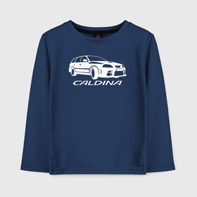 Детский лонгслив хлопок с принтом Toyota Caldina в Курске, 100% хлопок | круглый вырез горловины, полуприлегающий силуэт, длина до линии бедер | caldina | toyota | toyota caldina