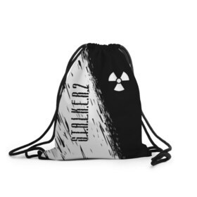 Рюкзак-мешок 3D с принтом S.T.A.L.K.E.R. 2 в Курске, 100% полиэстер | плотность ткани — 200 г/м2, размер — 35 х 45 см; лямки — толстые шнурки, застежка на шнуровке, без карманов и подкладки | bandit | chernobyl | pripyat | s.t.a.l.k.e.r. 2 | shadow of chernobyl | stalker | stalker 2 | бандиты | меченый | припять | сталкер | сталкер 2 | тени чернобыля | чернобыль | чистое небо