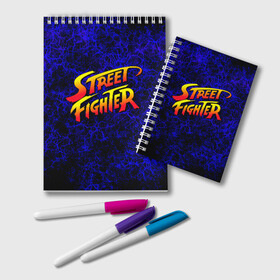 Блокнот с принтом Street fighter в Курске, 100% бумага | 48 листов, плотность листов — 60 г/м2, плотность картонной обложки — 250 г/м2. Листы скреплены удобной пружинной спиралью. Цвет линий — светло-серый
 | Тематика изображения на принте: capcom | fighter | fighting | street | боец | суторито фаита | уличный | файтинг