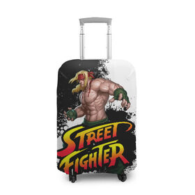 Чехол для чемодана 3D с принтом Street fighter в Курске, 86% полиэфир, 14% спандекс | двустороннее нанесение принта, прорези для ручек и колес | 