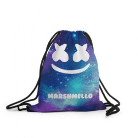 Рюкзак-мешок 3D с принтом MARSHMELLO SPACE в Курске, 100% полиэстер | плотность ткани — 200 г/м2, размер — 35 х 45 см; лямки — толстые шнурки, застежка на шнуровке, без карманов и подкладки | 