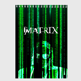 Скетчбук с принтом Matrix в Курске, 100% бумага
 | 48 листов, плотность листов — 100 г/м2, плотность картонной обложки — 250 г/м2. Листы скреплены сверху удобной пружинной спиралью | Тематика изображения на принте: keanu | matrix | reeves | the matrix | киану | матрица | морфиус | ривз