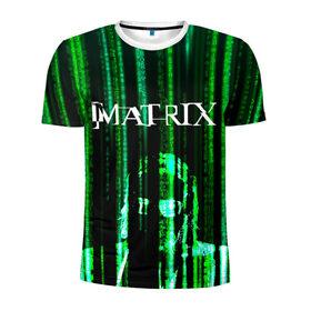 Мужская футболка 3D спортивная с принтом Matrix в Курске, 100% полиэстер с улучшенными характеристиками | приталенный силуэт, круглая горловина, широкие плечи, сужается к линии бедра | keanu | matrix | reeves | the matrix | киану | матрица | морфиус | ривз