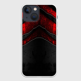 Чехол для iPhone 13 mini с принтом Black  Red Metal в Курске,  |  | Тематика изображения на принте: metal | texture | абстракция | камень | лава | метал | текстура | черная