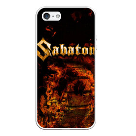 Чехол для iPhone 5/5S матовый с принтом Sabaton в Курске, Силикон | Область печати: задняя сторона чехла, без боковых панелей | heavy | metal | power | sabaton | метал | пауэр | сабатон | хэви