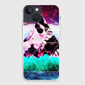 Чехол для iPhone 13 mini с принтом SKULL SPACE в Курске,  |  | abstraction | geometry | optic | optical | pattern | visual | абстракция | геометрия | движение | линии | оптический узор | психоделика | текстуры | узор