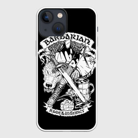 Чехол для iPhone 13 mini с принтом Barbarian в Курске,  |  | dd | dungeon  dragons | dungeon and dragons | данжен энд дрэгонс | днд | игра | настольная игра | подземелья и драконы