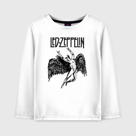 Детский лонгслив хлопок с принтом Led Zeppelin в Курске, 100% хлопок | круглый вырез горловины, полуприлегающий силуэт, длина до линии бедер | led | led zeppelin | lz | zoso | группа | джимми пейдж | джон генри бонэм | джон пол джонс | зосо | лед зепелен | лед зеппелин | ледзепелен | ледзеппелин | лз | метал | роберт плант | рок | тяжелый