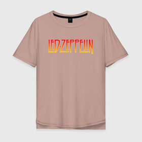 Мужская футболка хлопок Oversize с принтом Led Zeppelin в Курске, 100% хлопок | свободный крой, круглый ворот, “спинка” длиннее передней части | led zeppelin | лед зеппелин
