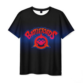 Мужская футболка 3D с принтом Battletoads в Курске, 100% полиэфир | прямой крой, круглый вырез горловины, длина до линии бедер | arc system works | battle | game | mindscape | rare | toads | боевые | боевые жабы | лягушки