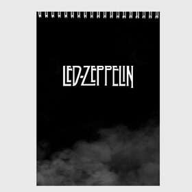 Скетчбук с принтом Led Zeppelin в Курске, 100% бумага
 | 48 листов, плотность листов — 100 г/м2, плотность картонной обложки — 250 г/м2. Листы скреплены сверху удобной пружинной спиралью | led zeppelin | лед зеппелин