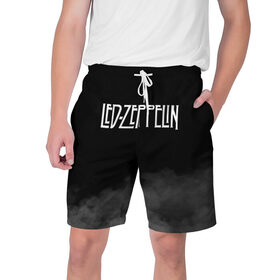 Мужские шорты 3D с принтом Led Zeppelin в Курске,  полиэстер 100% | прямой крой, два кармана без застежек по бокам. Мягкая трикотажная резинка на поясе, внутри которой широкие завязки. Длина чуть выше колен | led zeppelin | лед зеппелин