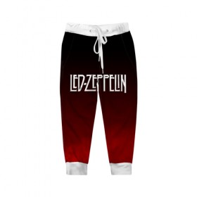 Детские брюки 3D с принтом Led Zeppelin в Курске, 100% полиэстер | манжеты по низу, эластичный пояс регулируется шнурком, по бокам два кармана без застежек, внутренняя часть кармана из мелкой сетки | led zeppelin | лед зеппелин