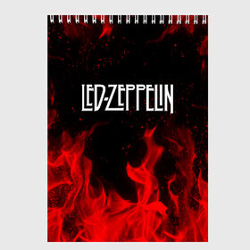 Скетчбук с принтом Led Zeppelin в Курске, 100% бумага
 | 48 листов, плотность листов — 100 г/м2, плотность картонной обложки — 250 г/м2. Листы скреплены сверху удобной пружинной спиралью | led zeppelin | лед зеппелин