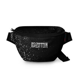 Поясная сумка 3D с принтом Led Zeppelin в Курске, 100% полиэстер | плотная ткань, ремень с регулируемой длиной, внутри несколько карманов для мелочей, основное отделение и карман с обратной стороны сумки застегиваются на молнию | 