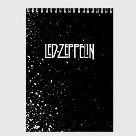 Скетчбук с принтом Led Zeppelin в Курске, 100% бумага
 | 48 листов, плотность листов — 100 г/м2, плотность картонной обложки — 250 г/м2. Листы скреплены сверху удобной пружинной спиралью | 