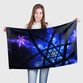Флаг 3D с принтом SPACE PSY в Курске, 100% полиэстер | плотность ткани — 95 г/м2, размер — 67 х 109 см. Принт наносится с одной стороны | galaxy | nebula | rdcosmoday19 | space | star | абстракция | вселенная | галактика | звезда | звезды | космический | планеты
