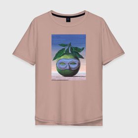 Мужская футболка хлопок Oversize с принтом Рене Магритт в Курске, 100% хлопок | свободный крой, круглый ворот, “спинка” длиннее передней части | живопись | искусство | картина | художники | шедевры