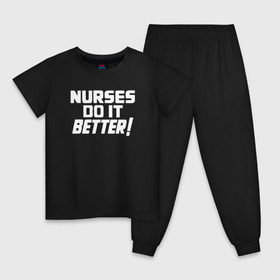 Детская пижама хлопок с принтом Nurses do it better в Курске, 100% хлопок |  брюки и футболка прямого кроя, без карманов, на брюках мягкая резинка на поясе и по низу штанин
 | led | led zep | led zeppelin | ledzep | lz | zoso | группа | джимми пейдж | джон генри бонэм | джон пол джонс | зосо | лед зепелен | лед зеппелин | ледзепелен | ледзеппелин | роберт плант | рок