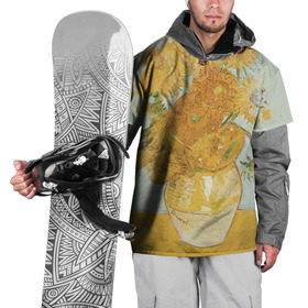 Накидка на куртку 3D с принтом Подсолнухи в Курске, 100% полиэстер |  | живопись | искусство | картина | художники | шедевры