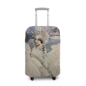 Чехол для чемодана 3D с принтом Царевна лебедь в Курске, 86% полиэфир, 14% спандекс | двустороннее нанесение принта, прорези для ручек и колес | живопись | искусство | картина | художники | шедевры