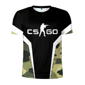 Мужская футболка 3D спортивная с принтом CS:GO Camouflage в Курске, 100% полиэстер с улучшенными характеристиками | приталенный силуэт, круглая горловина, широкие плечи, сужается к линии бедра | conter | counter | cs go | csgo | global | offensive | strike | контер | кс го | ксго | страйк