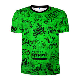 Мужская футболка 3D спортивная с принтом Billie Eilish Graffiti Grunge в Курске, 100% полиэстер с улучшенными характеристиками | приталенный силуэт, круглая горловина, широкие плечи, сужается к линии бедра | Тематика изображения на принте: billie | eilish | graffiti | grunge | айлиш | билли | граффити | татуировки