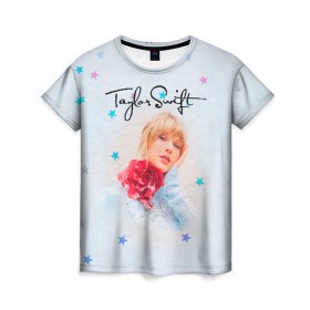 Женская футболка 3D с принтом Taylor Swift в Курске, 100% полиэфир ( синтетическое хлопкоподобное полотно) | прямой крой, круглый вырез горловины, длина до линии бедер | Тематика изображения на принте: lover | taylor swift | taylor swift lover | тэйлор свифт