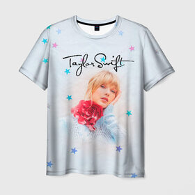 Мужская футболка 3D с принтом Taylor Swift в Курске, 100% полиэфир | прямой крой, круглый вырез горловины, длина до линии бедер | lover | taylor swift | taylor swift lover | тэйлор свифт