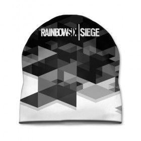 Шапка 3D с принтом RAINBOW SIX | SIEGE в Курске, 100% полиэстер | универсальный размер, печать по всей поверхности изделия | 6 | outbreak | rainbow | rainbow six siege | six | tom clancys | радуга осада | том кленсис