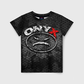Детская футболка 3D с принтом Onyx в Курске, 100% гипоаллергенный полиэфир | прямой крой, круглый вырез горловины, длина до линии бедер, чуть спущенное плечо, ткань немного тянется | fredro starr | onyx | rap | sonny seeza | sticky fingaz | оникс | рэп
