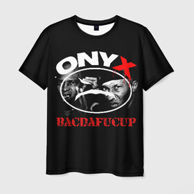 Мужская футболка 3D с принтом Onyx в Курске, 100% полиэфир | прямой крой, круглый вырез горловины, длина до линии бедер | fredro starr | onyx | rap | sonny seeza | sticky fingaz | оникс | рэп