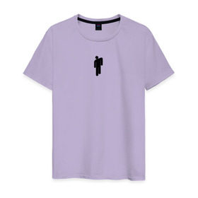 Мужская футболка хлопок с принтом BILLIE EILISH(+НА СПИНЕ) в Курске, 100% хлопок | прямой крой, круглый вырез горловины, длина до линии бедер, слегка спущенное плечо. | 
