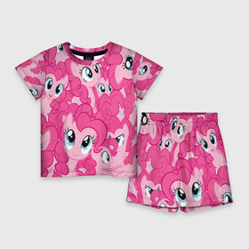 Детский костюм с шортами 3D с принтом PINK PONY в Курске,  |  | my little pony | pinkie pie | scootaloo | spike | sweaty balls | искорка | крошка бель | маленькие пони | мульфтфильм | пони | скутолу | эппл блум