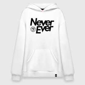 Худи SuperOversize хлопок с принтом Never Ever Got7 в Курске, 70% хлопок, 30% полиэстер, мягкий начес внутри | карман-кенгуру, эластичная резинка на манжетах и по нижней кромке, двухслойный капюшон
 | bambam | eyes on you | got 7 | got7 | jb | jinyoung | k pop | never ever | youngjae | yugyeom | гот7 гот 7 | к поп