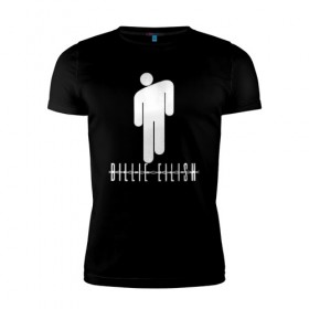 Мужская футболка премиум с принтом Billie Eilish в Курске, 92% хлопок, 8% лайкра | приталенный силуэт, круглый вырез ворота, длина до линии бедра, короткий рукав | 
