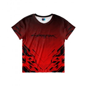 Детская футболка 3D с принтом CYBERPUNK 2077 (КАПЮШОН) в Курске, 100% гипоаллергенный полиэфир | прямой крой, круглый вырез горловины, длина до линии бедер, чуть спущенное плечо, ткань немного тянется | cd project red | cyberpunk 2077 | keanu reeves | samurai | киану ривз | киберпанк 2077 | самураи