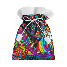 Подарочный 3D мешок с принтом психоделика в Курске, 100% полиэстер | Размер: 29*39 см | abstract | abstraction | color | geometry | paitnt | psy | абстракция | геометрия | краски | неоновые | психоделика