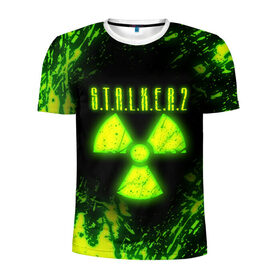 Мужская футболка 3D спортивная с принтом S.T.A.L.K.E.R. 2 в Курске, 100% полиэстер с улучшенными характеристиками | приталенный силуэт, круглая горловина, широкие плечи, сужается к линии бедра | Тематика изображения на принте: bandit | chernobyl | pripyat | s.t.a.l.k.e.r. 2 | shadow of chernobyl | stalker | stalker 2 | бандиты | меченый | припять | сталкер | сталкер 2 | тени чернобыля | чернобыль | чистое небо