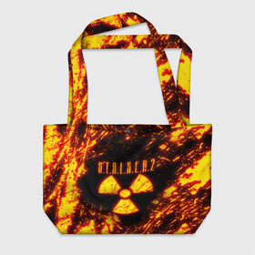 Пляжная сумка 3D с принтом S.T.A.L.K.E.R. 2 в Курске, 100% полиэстер | застегивается на металлическую кнопку; внутренний карман застегивается на молнию. Стенки укреплены специальным мягким материалом, чтобы защитить содержимое от несильных ударов
 | bandit | chernobyl | pripyat | s.t.a.l.k.e.r. 2 | shadow of chernobyl | stalker | stalker 2 | бандиты | меченый | припять | сталкер | сталкер 2 | тени чернобыля | чернобыль | чистое небо
